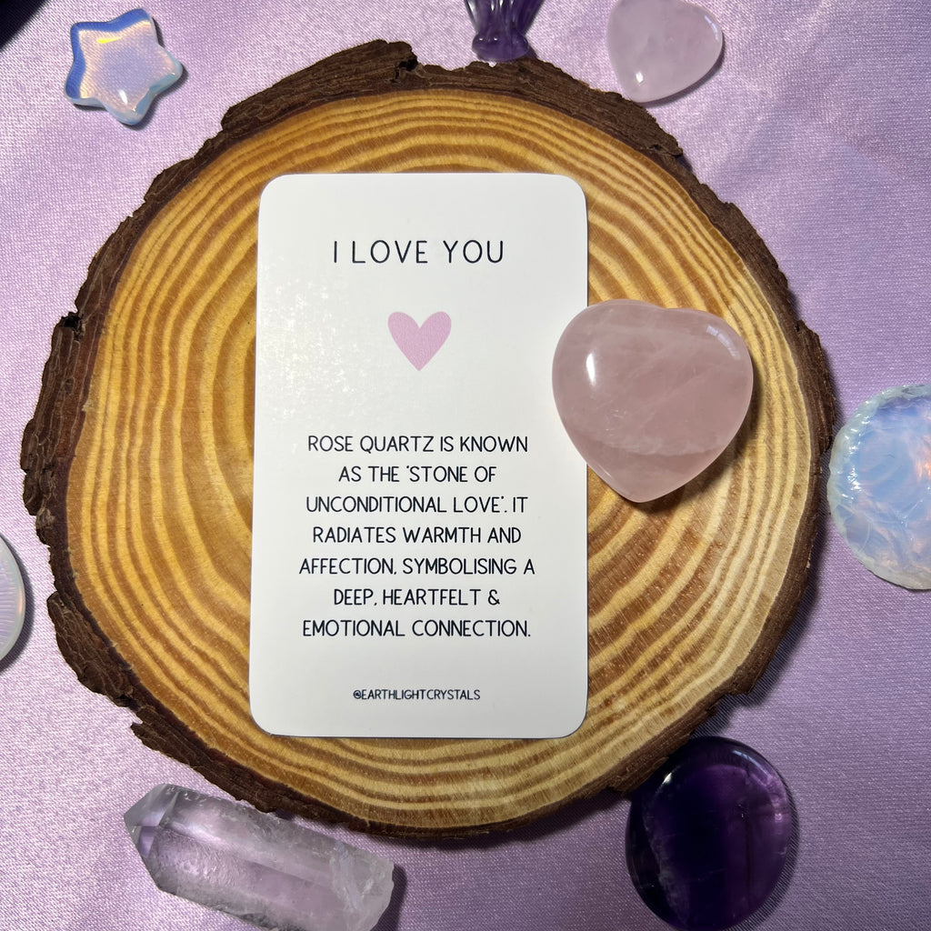 Rose Quartz Pocket Heart Crystal Healing Keepsake Gift for Love