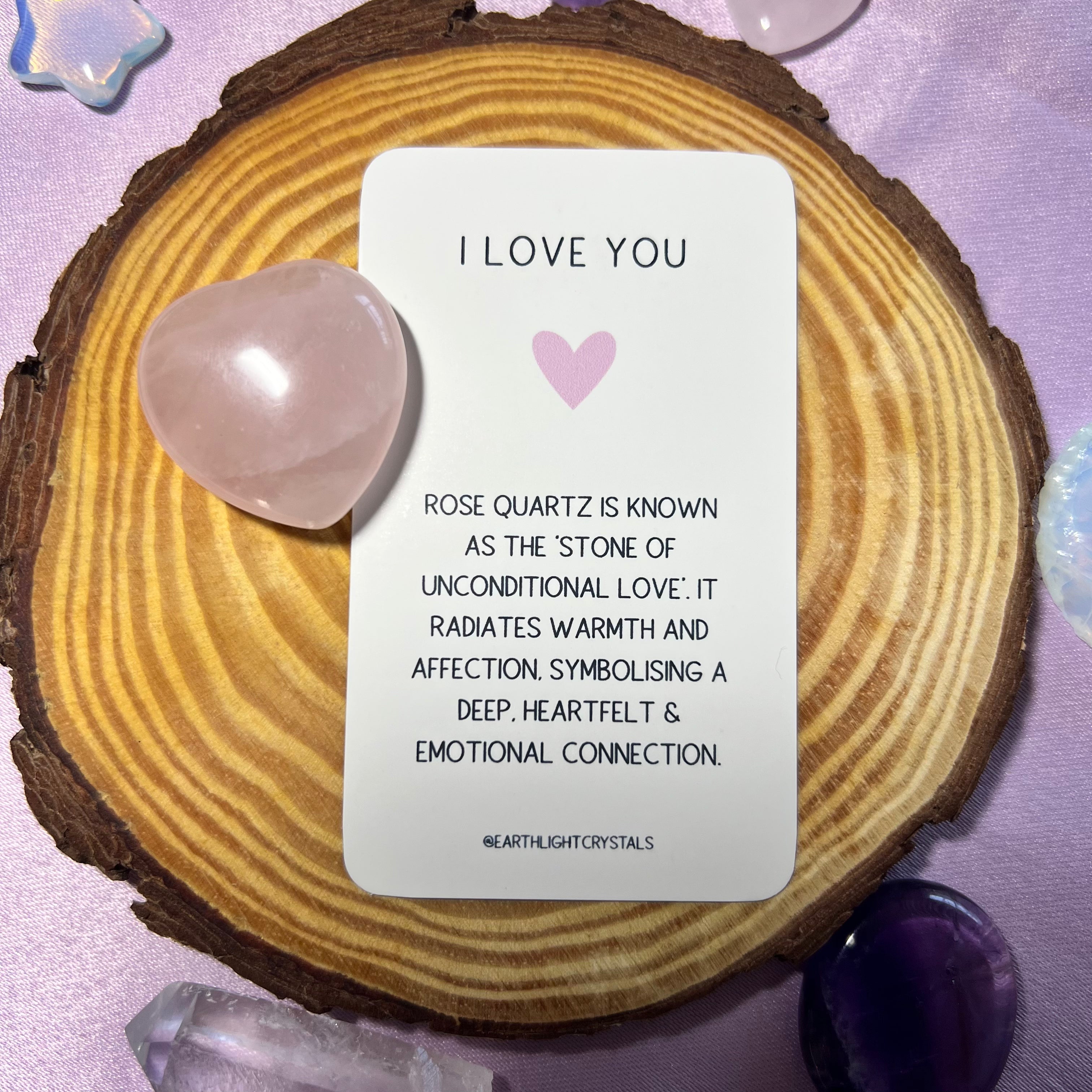 Rose Quartz Pocket Heart Crystal Healing Keepsake Gift for Love