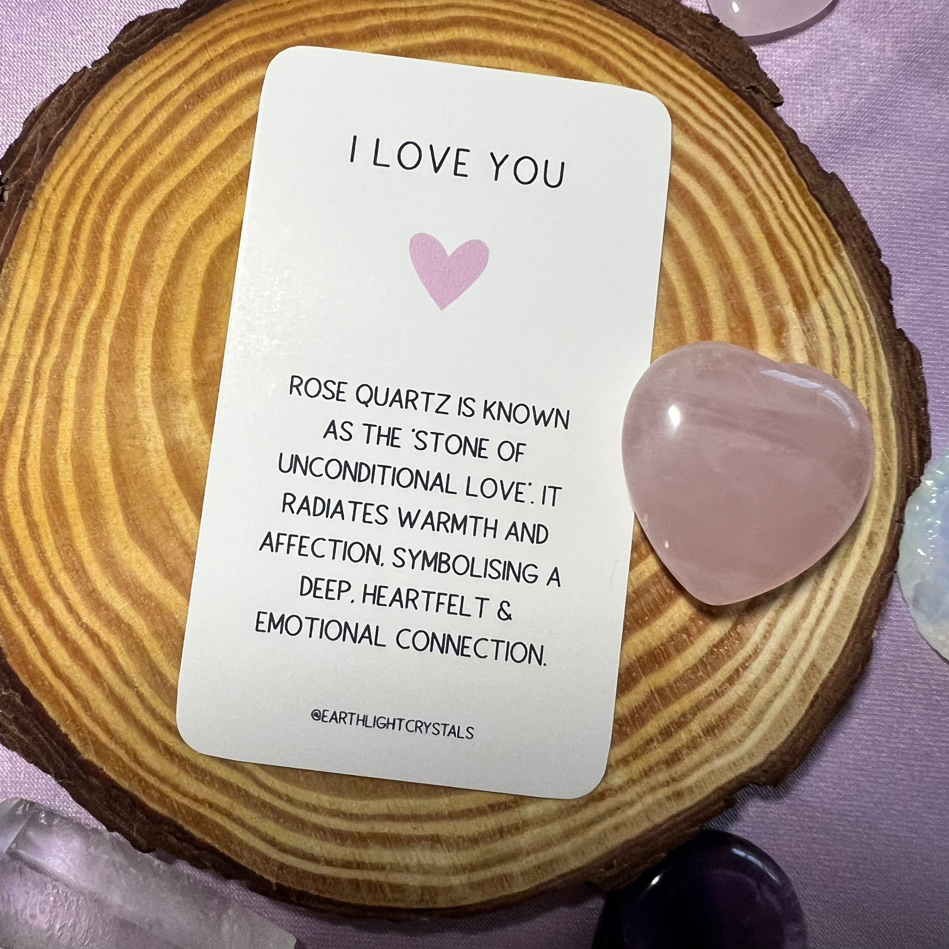 Rose Quartz Pocket Heart Crystal Healing Keepsake Gift for Love