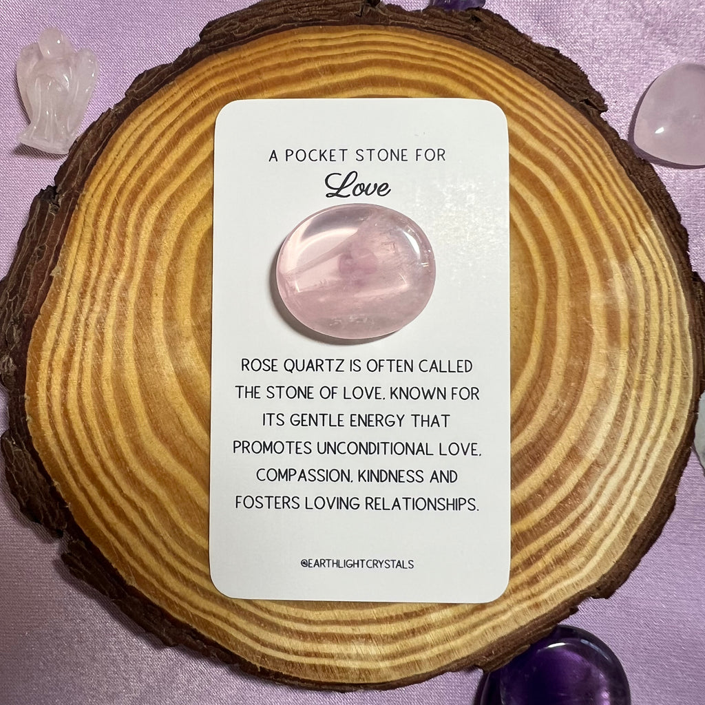 Rose Quartz Crystal Pocket Stone for Love