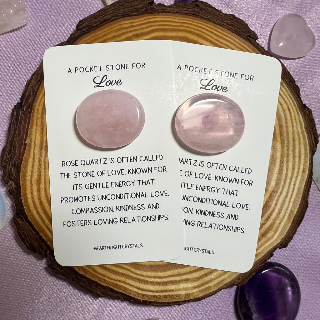 Rose Quartz Crystal Pocket Stone for Love