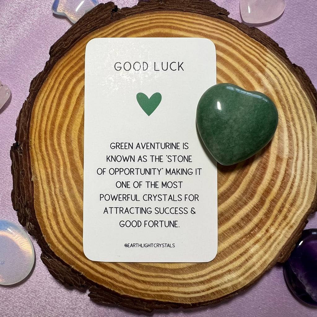 Green Aventurine Pocket Heart Crystal Healing Gift for Good Luck