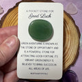 Green Aventurine Pocket Stone Crystal for Good Luck