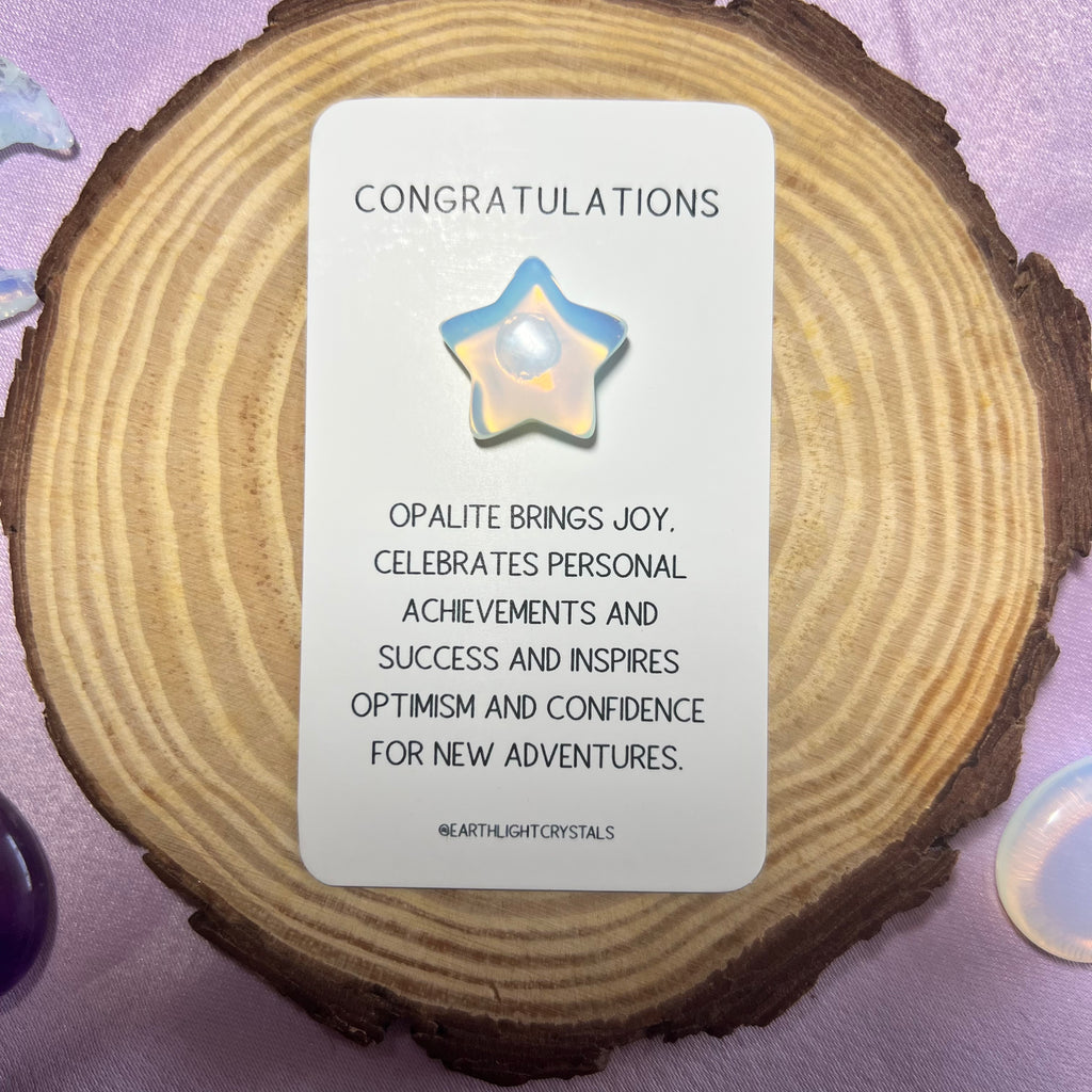 Opalite Star Pocket Crystal Keepsake - Congratulations Gift for New Beginnings