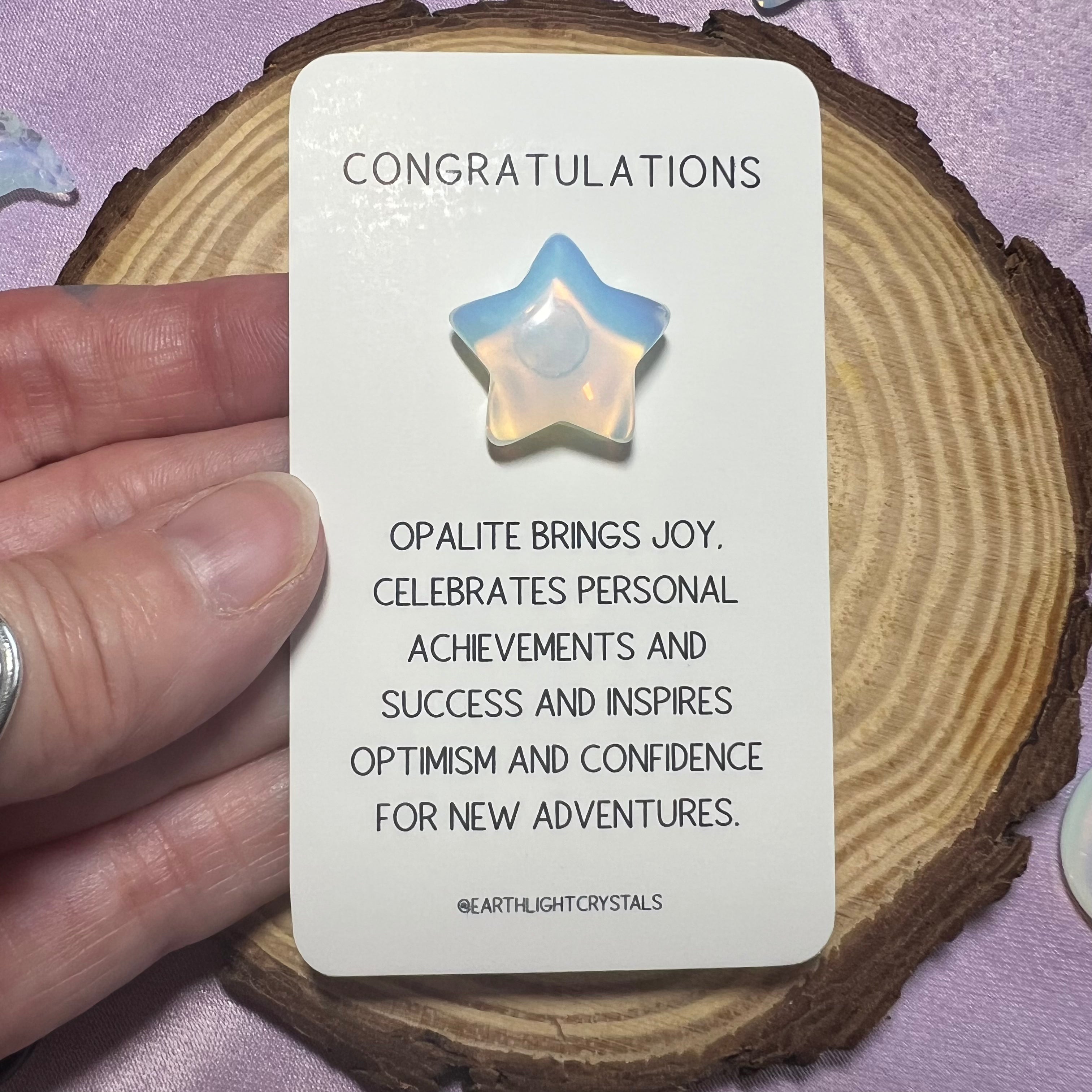 Opalite Star Pocket Crystal Keepsake - Congratulations Gift for New Beginnings
