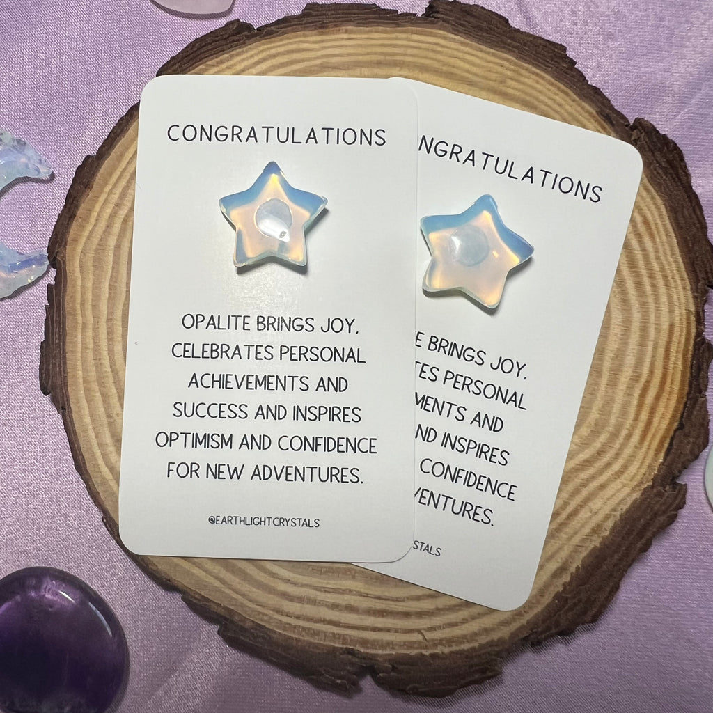 Opalite Star Pocket Crystal Keepsake - Congratulations Gift for New Beginnings