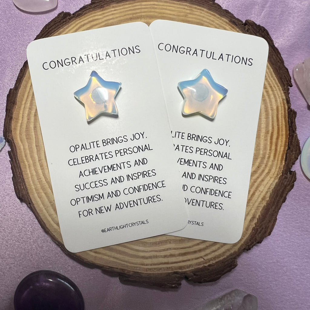 Opalite Star Pocket Crystal Keepsake - Congratulations Gift for New Beginnings