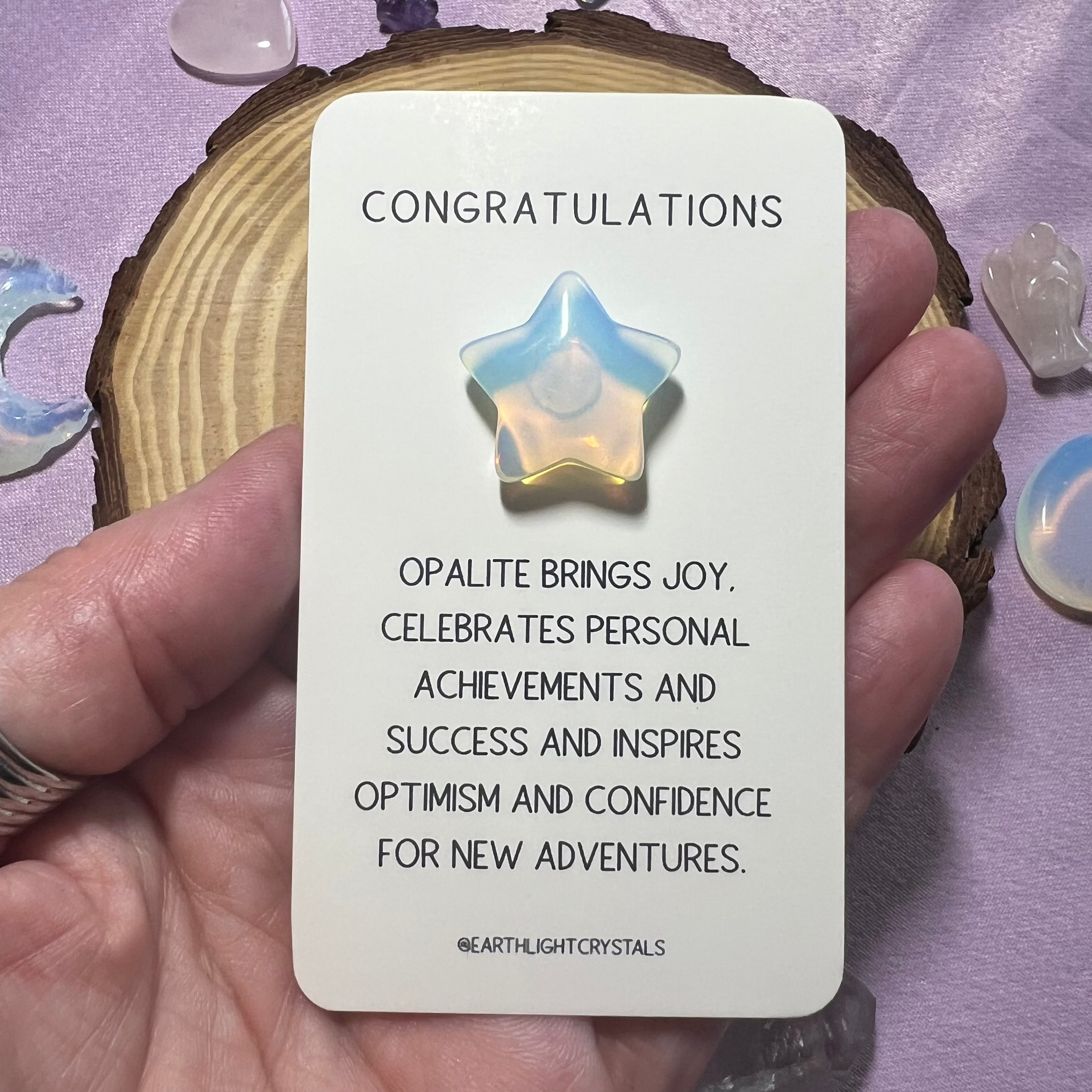 Opalite Star Pocket Crystal Keepsake - Congratulations Gift for New Beginnings