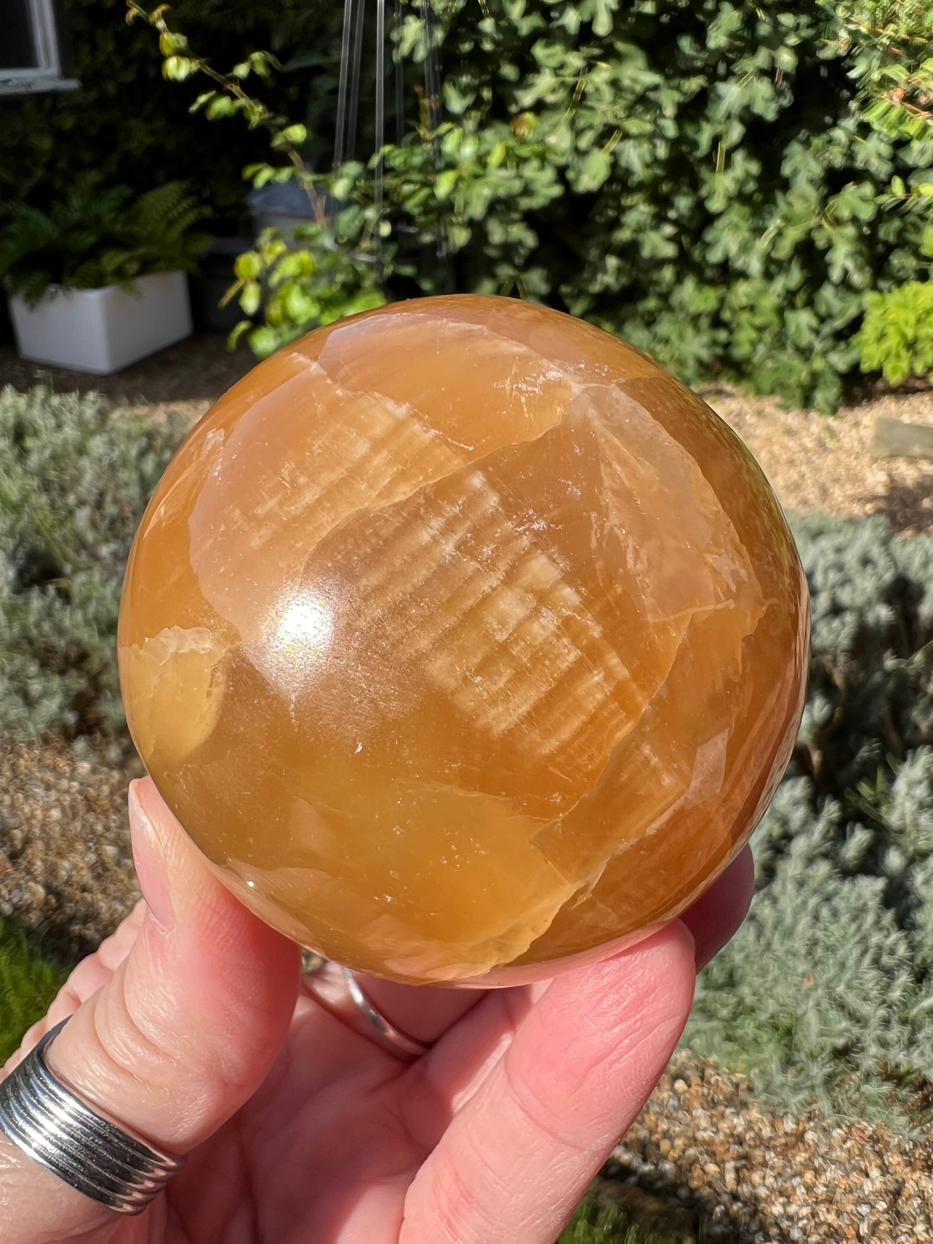 Honey Calcite Crystal Sphere - HC5
