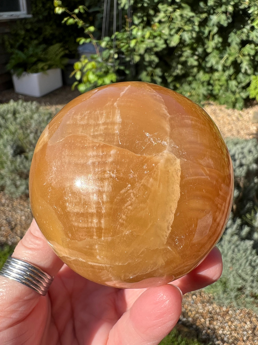 Honey Calcite Crystal Sphere - HC5