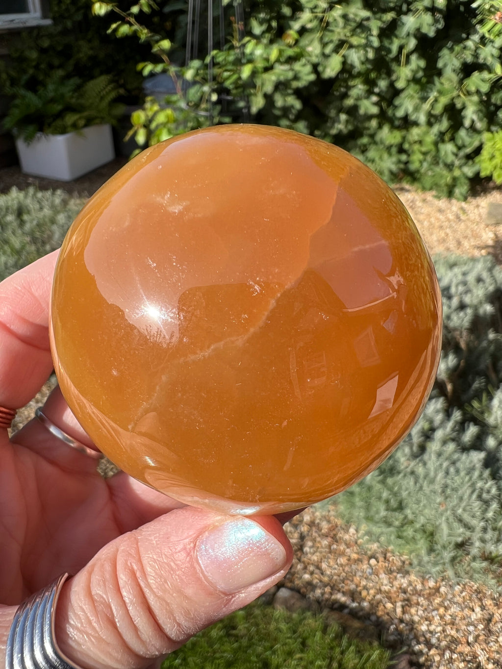 Honey Calcite Crystal Sphere - HC5