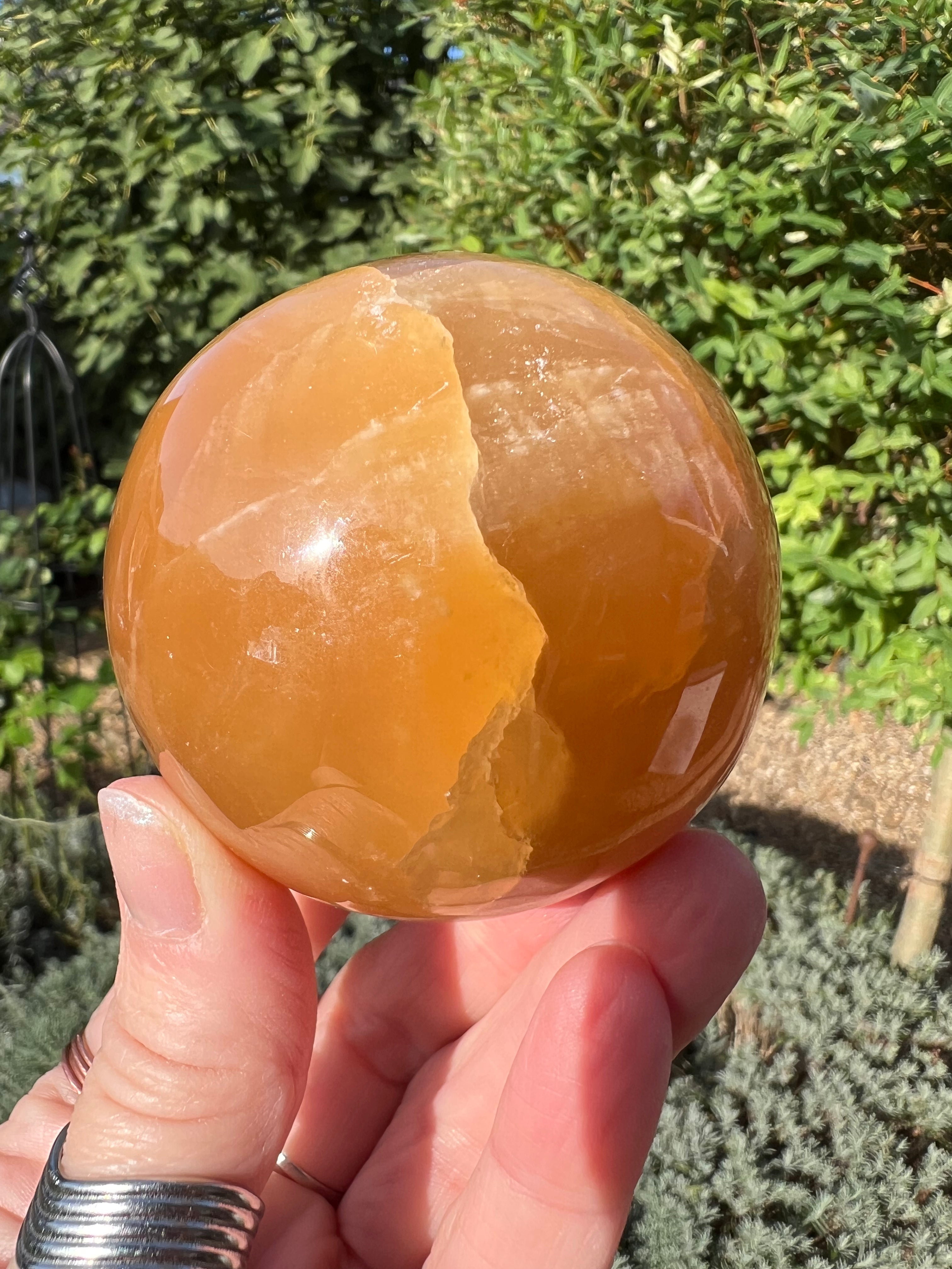 Honey Calcite Crystal Sphere - HC5
